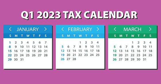 2023 Tax calendar